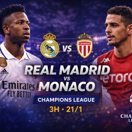 Soi Kèo Real Madrid vs Monaco, 3h Ngày 21/1/2026 – Champions League