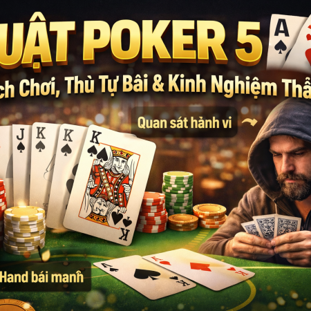 Luật Poker 5 Lá – Cách Chơi, Thứ Tự Bài & Kinh Nghiệm Thắng 2026