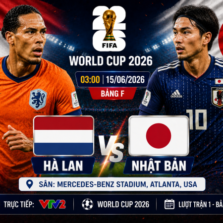 Soi Kèo Hà Lan vs Nhật Bản, 3h Ngày 15/6 Bảng F World Cup 2026
