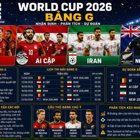 Nhận Định Bảng G World Cup 2026: Bỉ Nắm Ưu Thế, Iran Và Ai Cập Quyết Tạo Bất Ngờ